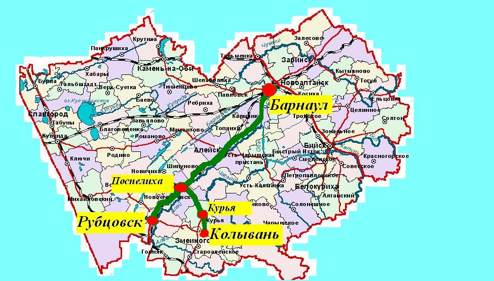 Расстояние Барнаул Хабары - Расстояние между городами